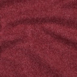 Tissu polaire chiné bordeaux de coton biologique