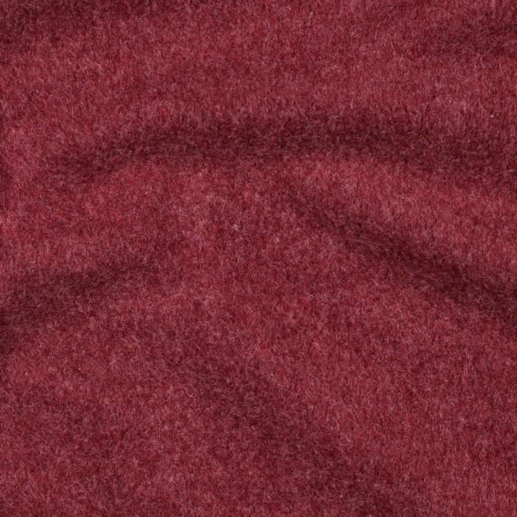 Tissu polaire chiné bordeaux de coton biologique