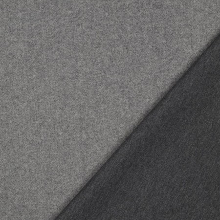 Tissu maille polyester - Knitted gris