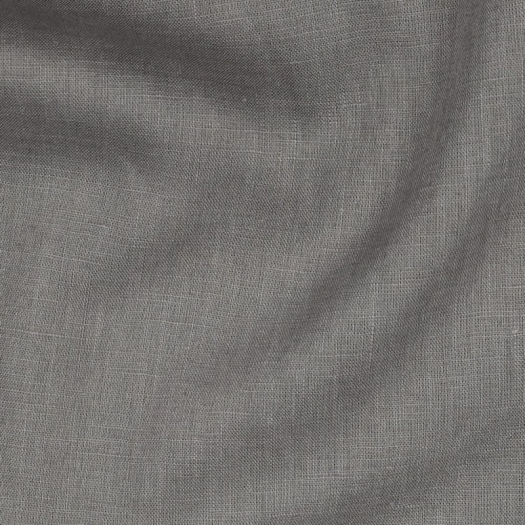 Tissu lin lavé et coton - Gris
