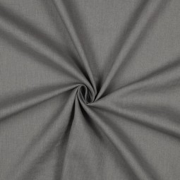 Tissu lin lavé et coton - Gris
