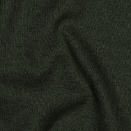 Tissu lin lavé et coton - Vert armée