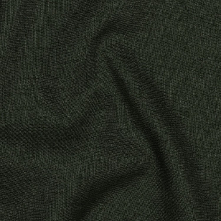 Tissu lin lavé et coton - Vert armée