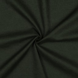 Tissu lin lavé et coton - Vert armée