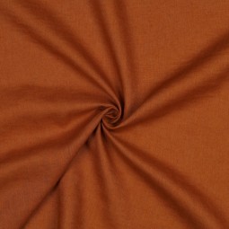 Tissu lin lavé et coton - Caramel