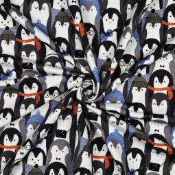 Tissu jersey sweat - Pingouins