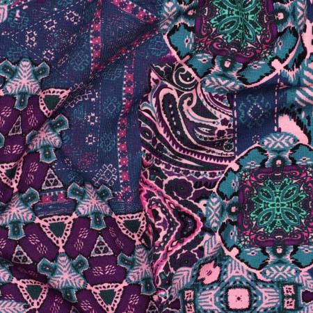 Tissu jersey - Ornement violet