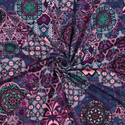 Tissu jersey - Ornement violet