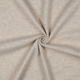 Tissu manteau - Aspect laine beige