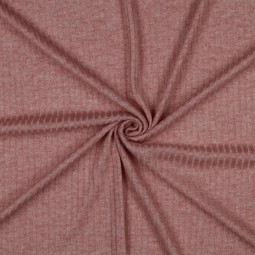 Tissu maille côtelée - Rose et or