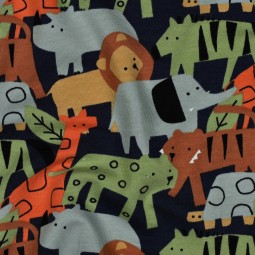 Tissu jersey sweat French Terry - Safari marine