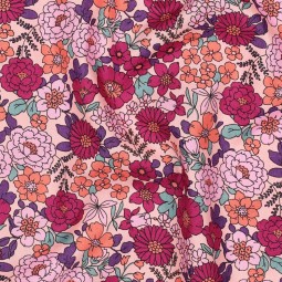 Tissu popeline - Maryse rose