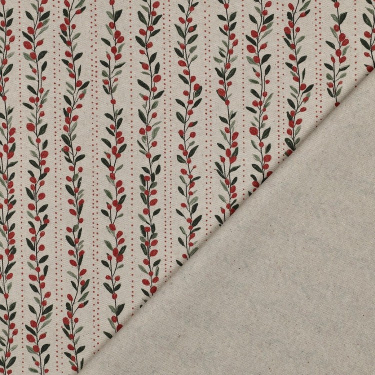 Tissu canvas - Guirlande de Noël