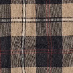 Tissu Polyester Viscose -Tartan marine beige