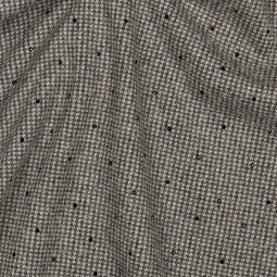 Tissu manteau - Pied de poule clous