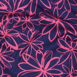 Tissu viscose - Helena marine rose