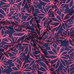 Tissu viscose - Helena marine rose