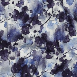Tissu viscose - Celia bleu