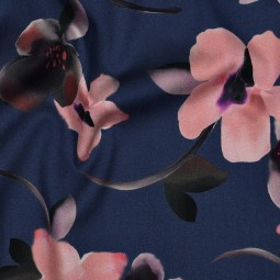 Tissu viscose - Mélanie cobalt