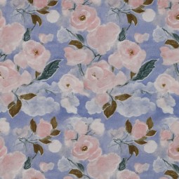 Tissu Viscose stretch - Kahina bleu pastel