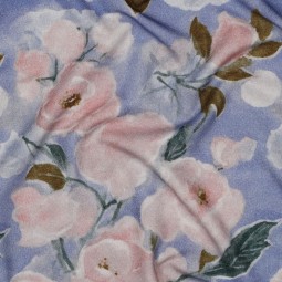 Tissu Viscose stretch - Kahina bleu pastel