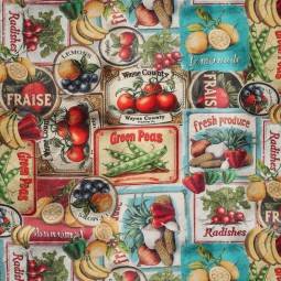 Tissu canvas - Cottage d'été
