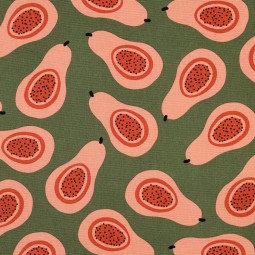 Tissu canvas - Poire