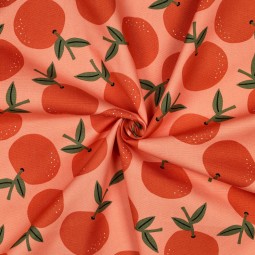 Tissu canvas - Orange