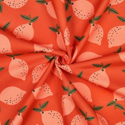 Tissu canvas - Citron