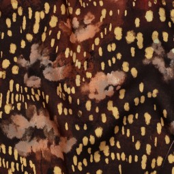 Tissu viscose satin -  Lumière fleurie