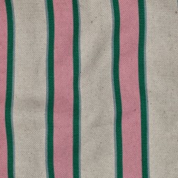 Tissu canvas - Rayures rose vert