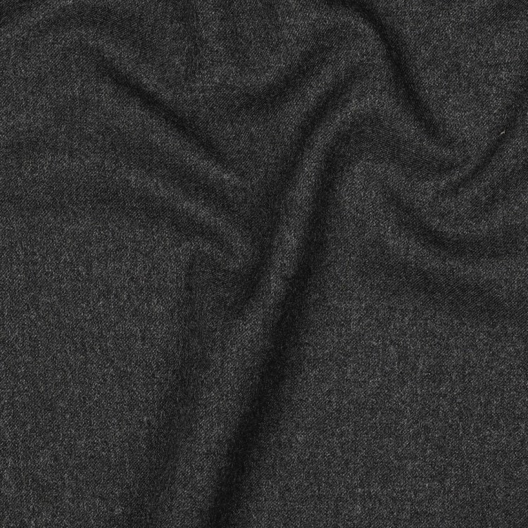 Tissu Polyester Viscose - Peigné gris foncé