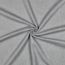 Tissu Polyester Viscose - Peigné gris clair