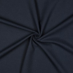 Tissu Polyester Viscose - Peigné bleu marine