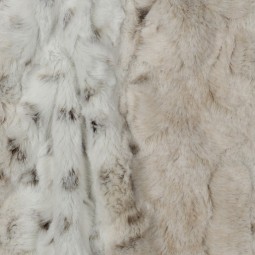 Tissu fausse fourrure - Animal neige
