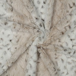 Tissu fausse fourrure - Animal neige