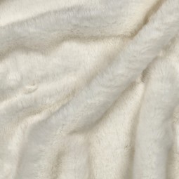 Tissu fausse fourrure - Uni écru