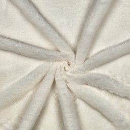 Tissu fausse fourrure - Uni écru