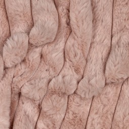 Tissu fausse fourrure - Rayures rose