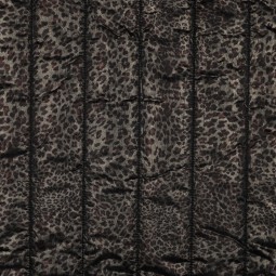Tissu matelassé - Léopard marron