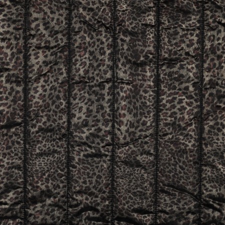 Tissu matelassé - Léopard marron