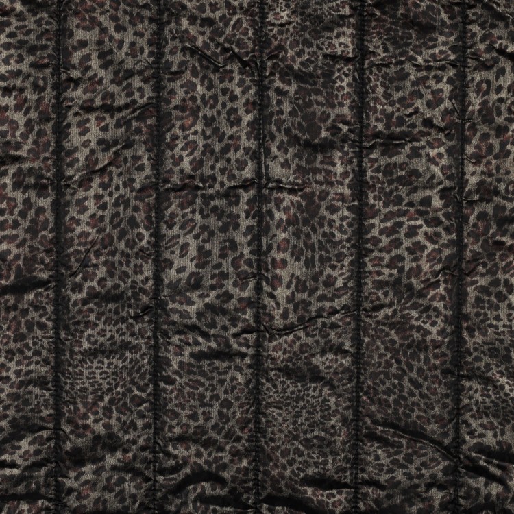 Tissu matelassé - Léopard marron