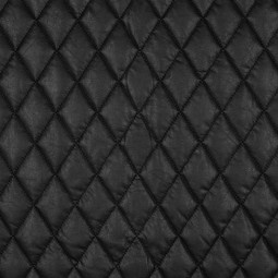 Tissu matelassé - Faux cuir noir
