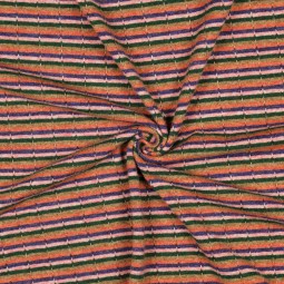Tissu maille - Fines rayures