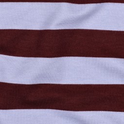 Tissu jersey sweat - Rayures bordeaux