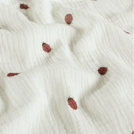 Tissu double gaze - Coccinelle