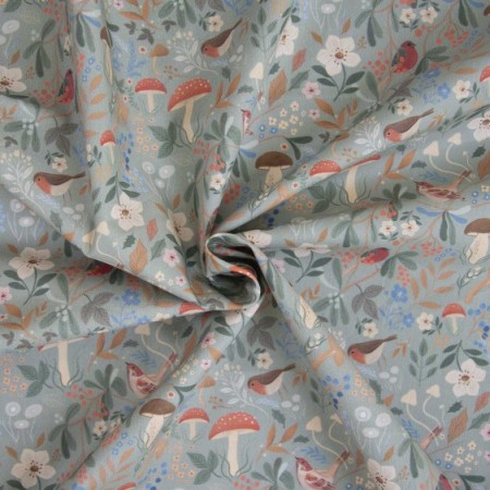 Tissu Katia fabrics - Popeline de coton - Mushroom