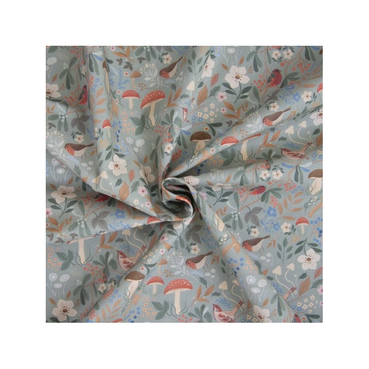 Tissu Katia fabrics - Popeline de coton - Mushroom