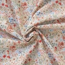 Tissu Katia fabrics - Popeline de coton - Micro wild flowers