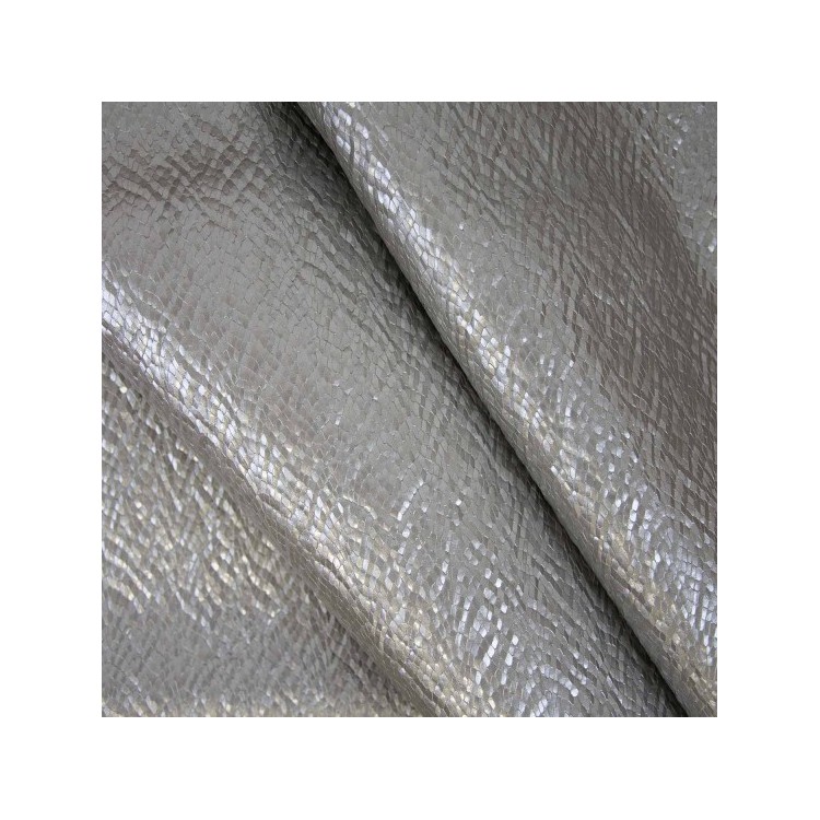 Tissu Katia fabrics - Simili cuir - Serpent argent